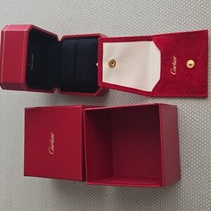 Cartier Red Jewelry Ring Box